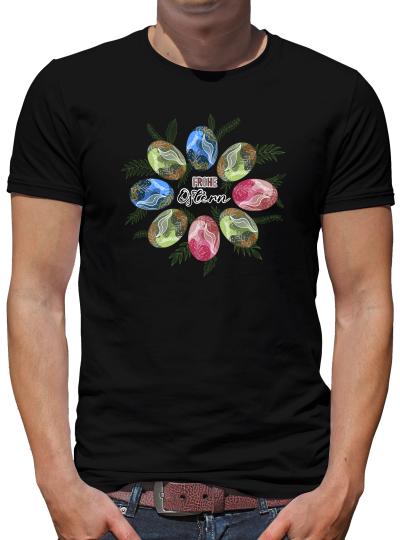 TShirt-People Frohe Ostern - Bunte Eier T-Shirt Herren 