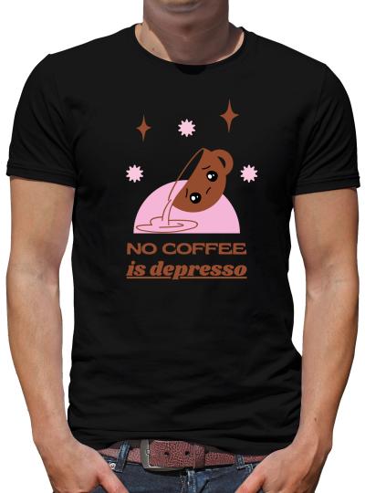 TShirt-People No coffee is depresso T-Shirt Herren 
