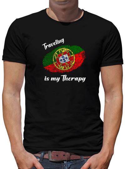 TShirt-People Traveling is my Therapy Portugal T-Shirt Herren 