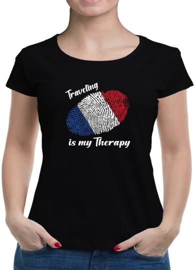 TShirt-People Traveling is my Therapy Niederlande T-Shirt Damen 