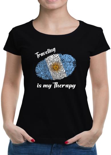 TShirt-People Traveling is my Therapy Argentinien T-Shirt Damen 