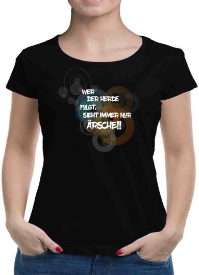 TShirt-People Wer der Herde folgt T-Shirt Damen 