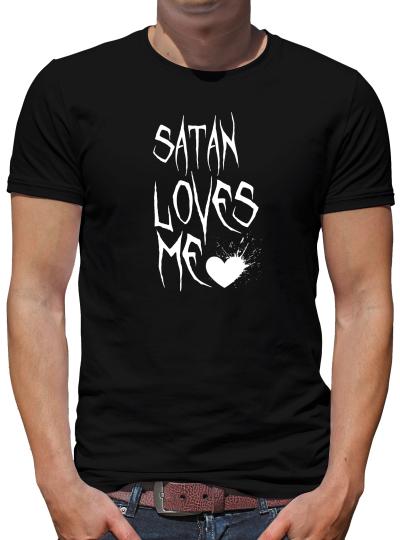 TShirt-People Satan loves me T-Shirt Herren 