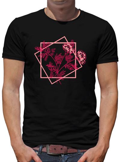 TShirt-People Lineart Flower T-Shirt Herren 