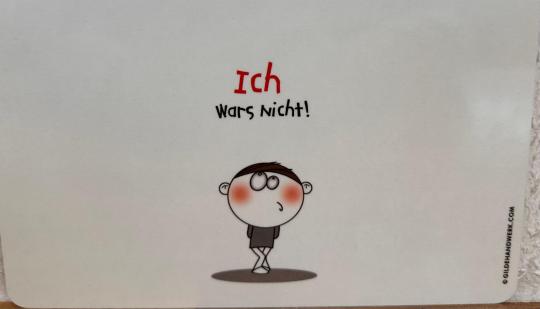 GILDE Frühstücksbrettchen Ich wars nicht 