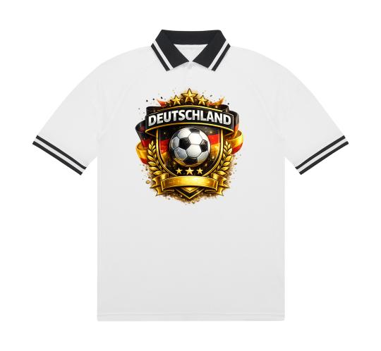 Active Polo Deutschland Goldenes Fußball Wappen 