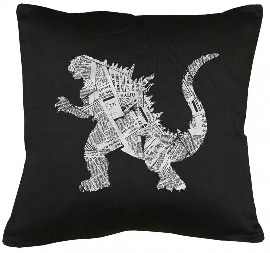 Newsletter Godzilla Kissen mit Füllung 40x40cm 