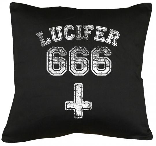 Lucifer 666 Kissen mit Füllung 40x40cm 