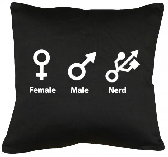 USB Nerd Kissen mit Füllung 40x40cm 