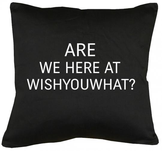 Are we here at wishyouwhat? Kissen mit Füllung 40x40cm 