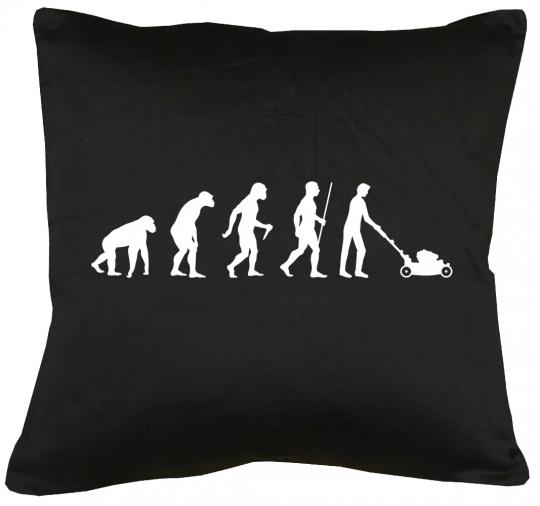 Evolution Rasenmähen  Kissen mit Füllung 40x40cm 