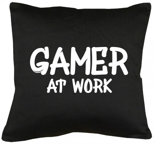 Gamer at work Kissen mit Füllung 40x40cm 