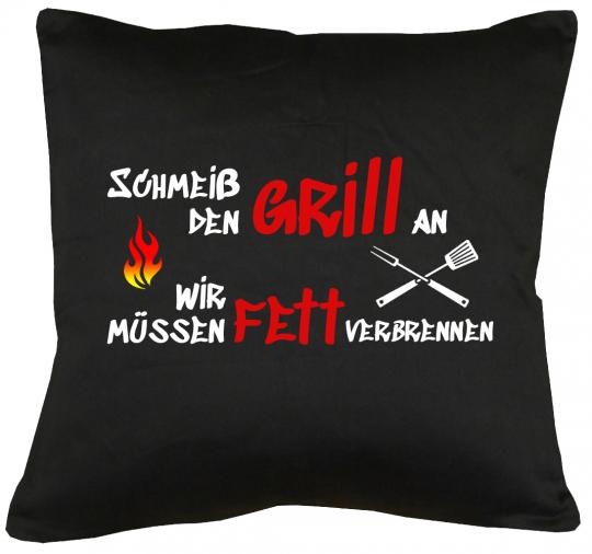 Schmeiß den Grill an Kissen mit Füllung 40x40cm 