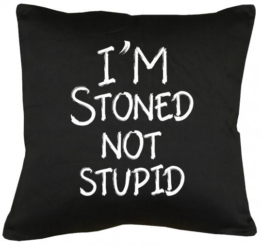Stoned not stupid Kissen mit Füllung 40x40cm 