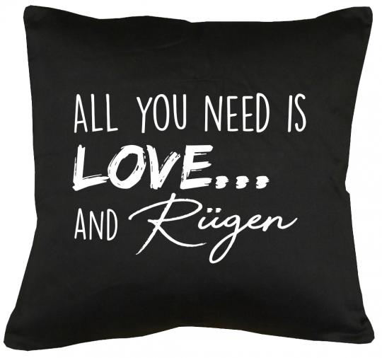 All you need is Love and Rügen Kissen mit Füllung 40x40cm 