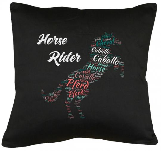 Horse Rider Kissen mit Füllung 40x40cm 