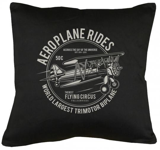 Aeroplane Riders Kissen mit Füllung 40x40cm 
