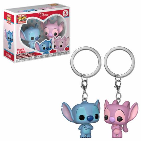 Lilo & Stitch Pocket POP! Vinyl Schlüsselanhänger 2er-Pack Stitch & Angel 4 cm 