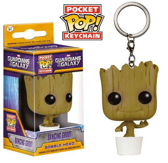 Guardians of the Galaxy Pocket POP! Vinyl Schlüsselanhänger Dancing Groot 4 cm 