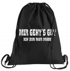 Mir geht`s gut Sportbeutel  bedruckter Turnbeutel mit Kordeln 