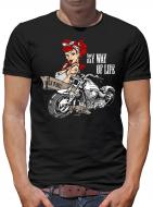 Biker Girl Tattoo T-Shirt 