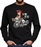 TLM Biker Girl Tattoo Sweatshirt Pullover Herren 