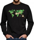 TLM Mario Weltkarte Sweatshirt Pullover Herren 