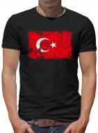 Türkei Vintage Flagge Fahne T-Shirt 