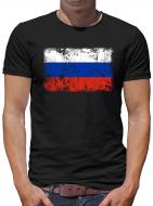 Russland Vintage Flagge Fahne T-Shirt 