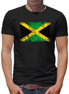 Jamaika Vintage Flagge Fahne T-Shirt 