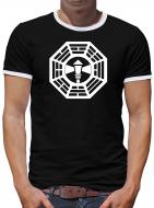 Dharma Lost The Lamppost Logo Kontrast T-Shirt Herren 