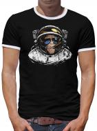 Chimpanzee outer Space Kontrast T-Shirt Herren 