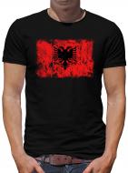 Albanien Vintage Flagge Fahne T-Shirt 