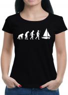 Evolution Segeln T-Shirt Sprüche Boot Schiff Fun 