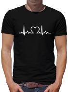 Herzschlag Herz T-Shirt Heartbeat Liebe L