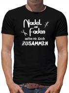 Nadel und Faden halten... T-Shirt Herren Nähen Hobby Spass 