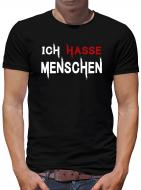 Ich hasse Menschen T-Shirt Herren Spruch Lustig Cool L