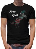 Horse Rider T-Shirt Herren Pferd reiten Sport 