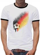 TShirt-People Fliegende Fußball Kontrast T-Shirt Herren 