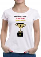 TShirt-People Schwarz, rot , gold Pokal T-Shirt Damen 