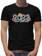 TShirt-People Happy New Year Flowers T-Shirt Herren 