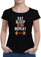 TShirt-People Eat Sleep Gym Repeat T-Shirt Damen 