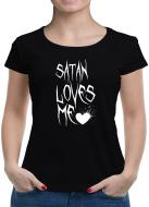 TShirt-People Satan loves me T-Shirt Damen 