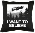 I want to believe Delorian Kissen mit Füllung 40x40cm 