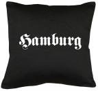 Hamburg Schrift Kissen mit Füllung 40x40cm 