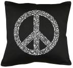 Peace Symbol Kissen mit Füllung 40x40cm 