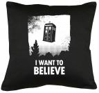 I want to believe Tardis Kissen mit Füllung 40x40cm 