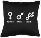 USB Nerd Kissen mit Füllung 40x40cm 