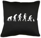 Evolution Katze füttern Kissen mit Füllung 40x40cm 