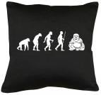Evolution Buddha  Kissen mit Füllung 40x40cm 